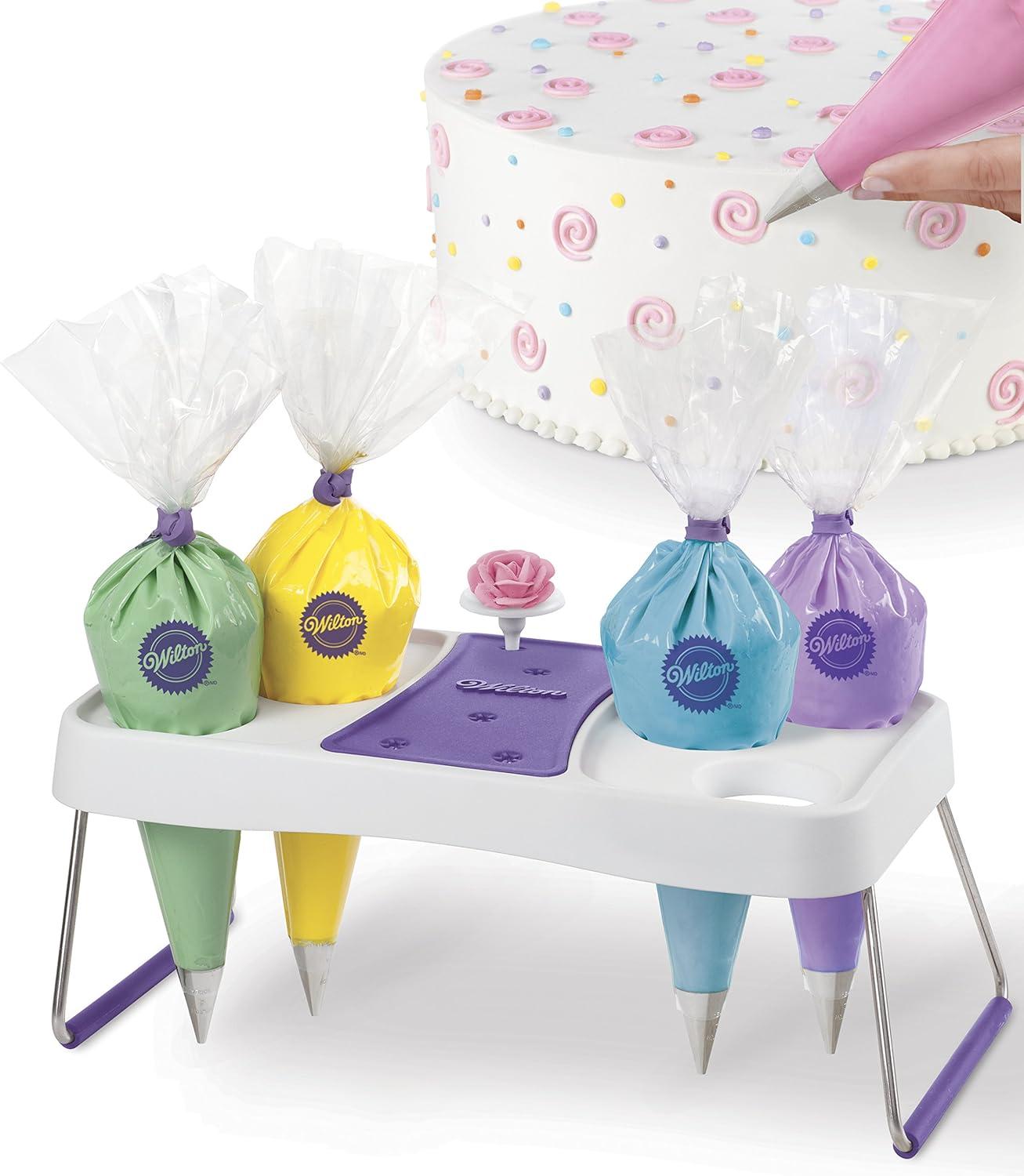 image:imageWilton Decorating Bag Stand Organize Icing Bags for Easy Reach and Quick Treat Decorating Holds Flower Nails to Dry Buttercream Flowers 6Cavity