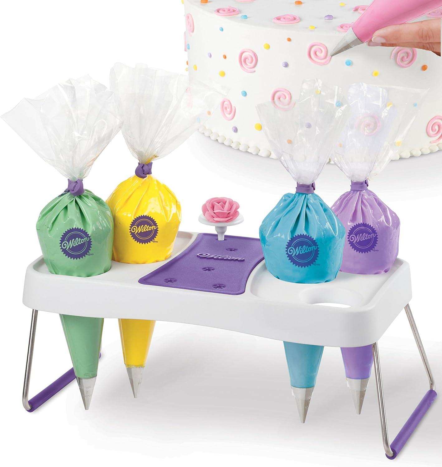 image:imageWilton Decorating Bag Stand Organize Icing Bags for Easy Reach and Quick Treat Decorating Holds Flower Nails to Dry Buttercream Flowers 6Cavity