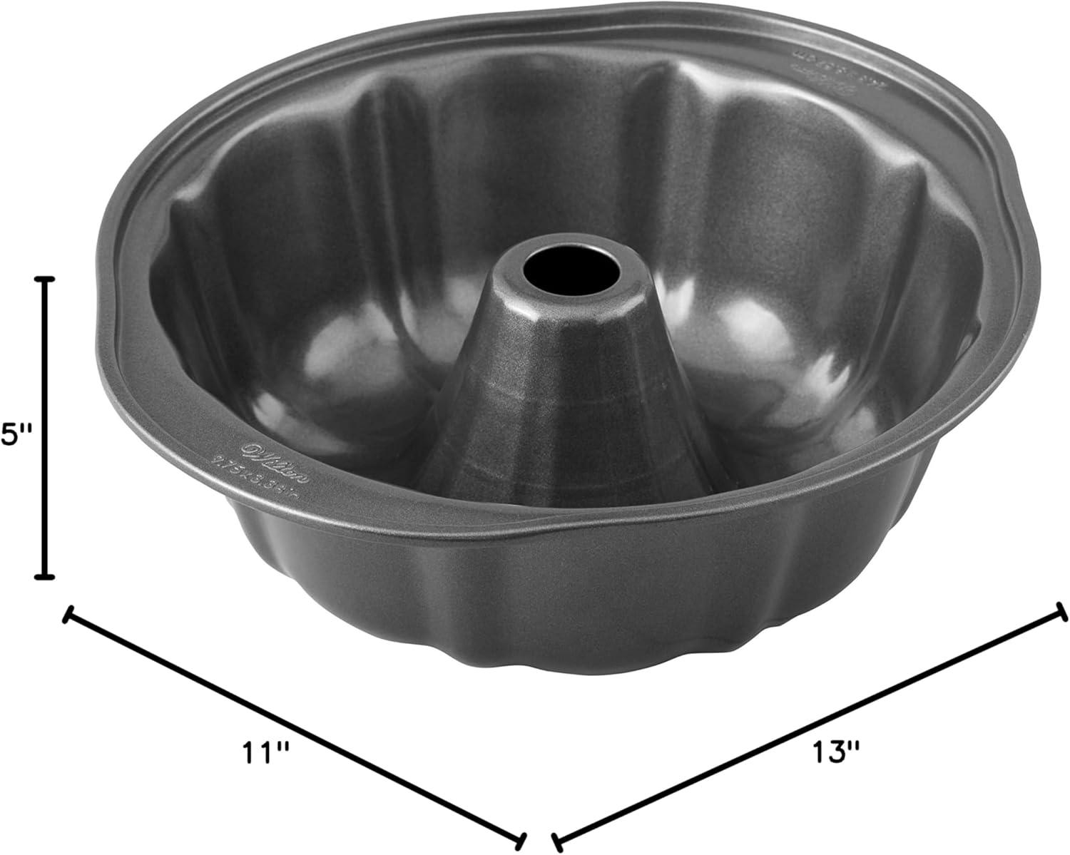 image:imageWilton Gold NonStick 949 in Fluted Tube Cake Pan Stainless Steel Bakeware Made without PFAS Packaging May VaryMulti pack