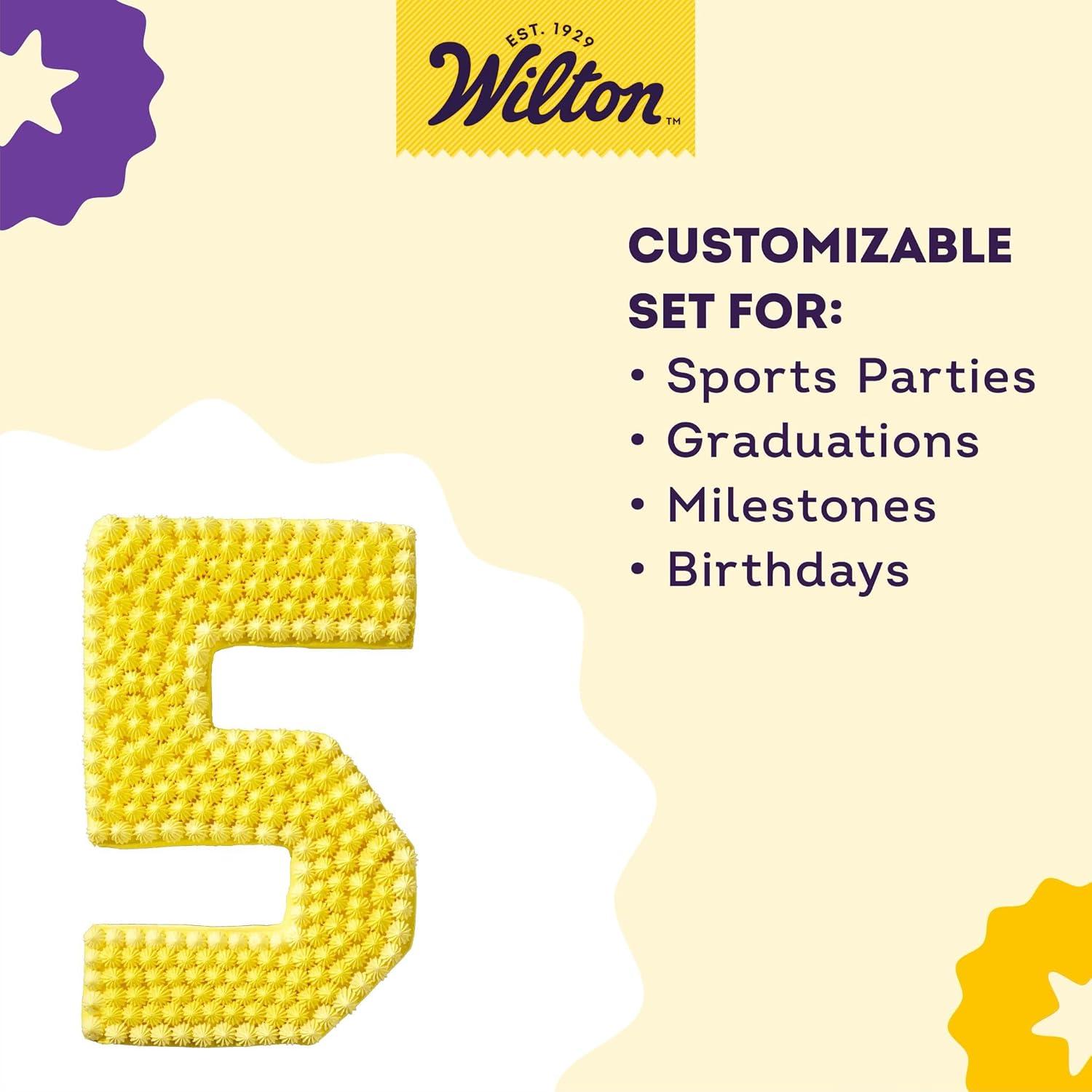 image:imageWilton Gold Premium NonStick WarpResistant Bakeware Made without PFAs DIY Cake Numbers and Letters Set Packaging May VaryCelebrations Set