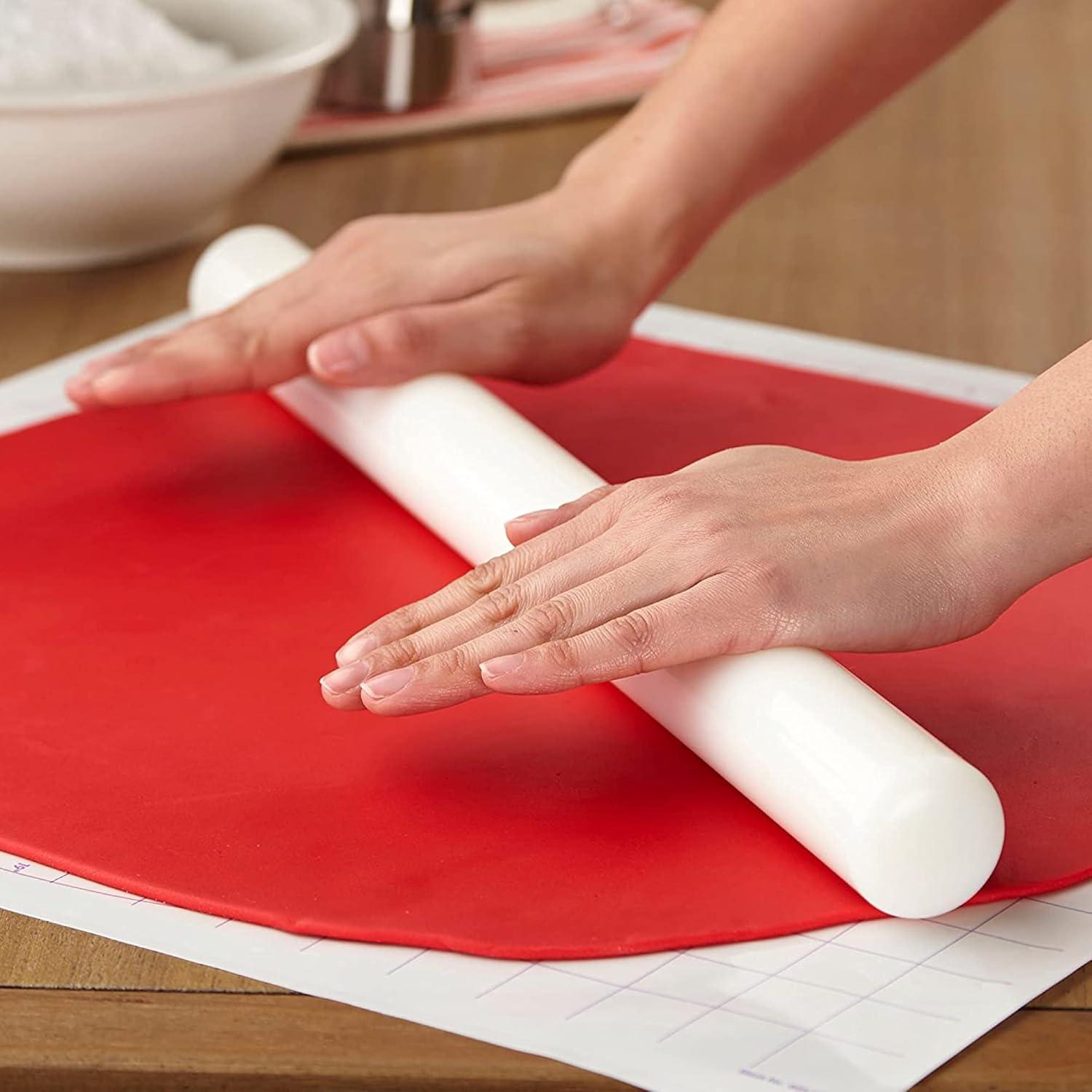 image:imageWilton Large Fondant Rolling Pin with Guide Rings Fondant Roller Ideal for Rolling Large Amounts of Fondant on Tiered Cakes 20Inch2 wRings