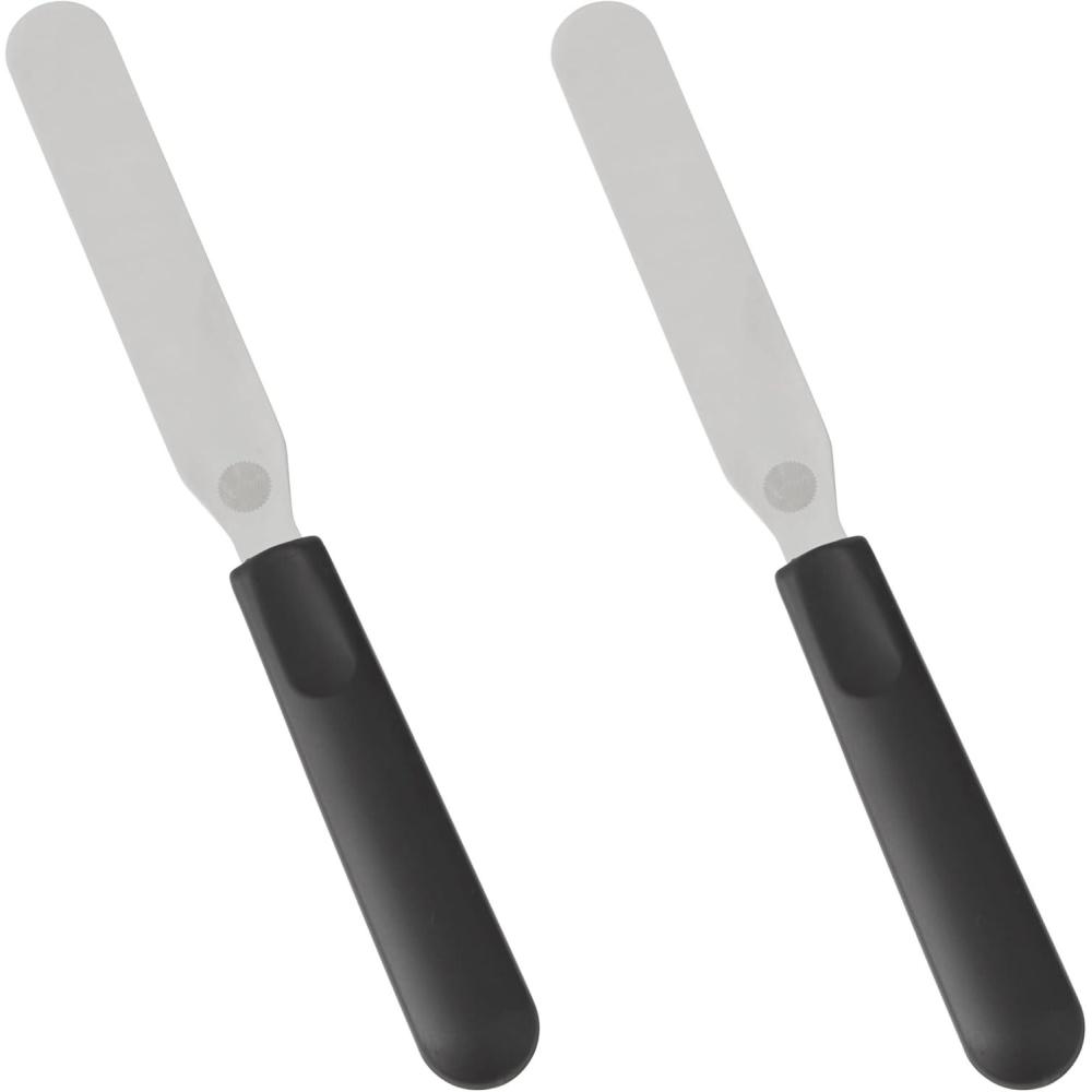 image:imageWilton 9 in Straight Icing Spatula Stainless Steel Cake Decorating Tool with Ergonomic Handle11 inch  Straight Spatula Pack of 2