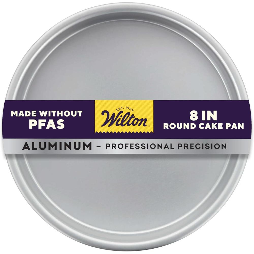 image:imageWilton Aluminum Round Cake Pan Durable Anodized Bakeware for Tiered amp Layered Cakes Even Heating RustResistant Professional Cake Baking Pans 8 x 2 inSilver