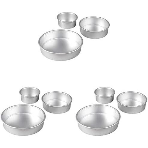 image:imageWilton Aluminum Round Cake Pan Set 3Piece for Tiered Cakes Durable Even Heating RustResistant Professional Bakeware 4 6 8 in Package May Vary4x2 in 6x2 in 8x2 in Pack of 3