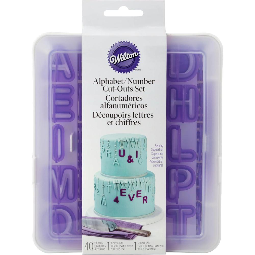 image:imageWilton Fondant Alphabet amp Number Cutters with Case Letter and Number Stamp Set for Cake Decorating 42 PIece