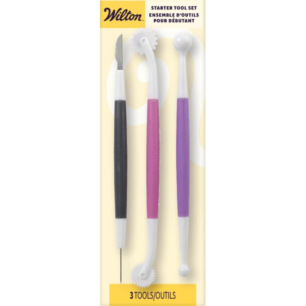 image:imageWilton Fondant and Gum Paste Tools Set 3Piece Cake Decorating Tool Kit with Ball Tool Quilting Tool amp Cutting BladePick