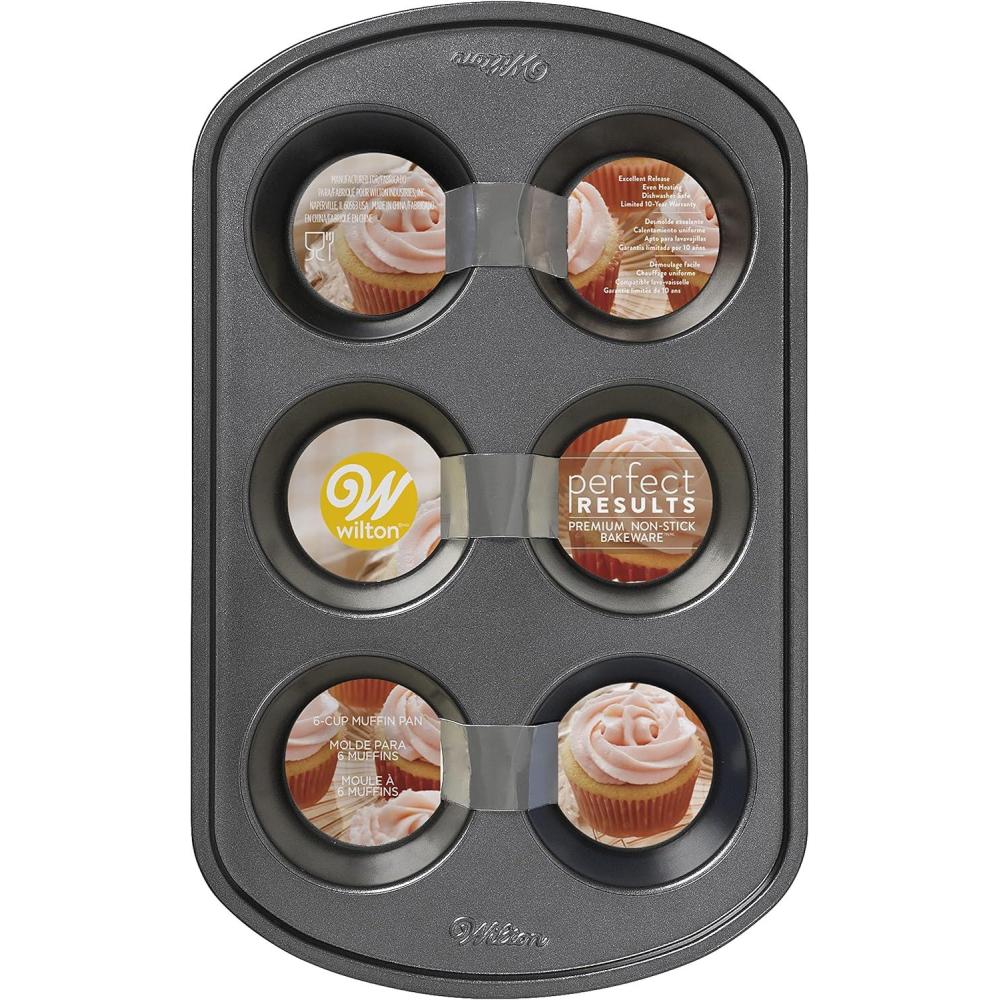 image:imageWilton Gold NonStick Muffin Top Pan Stainless Steel Bakeware Made without PFAS 11 x16 in Packaging May VaryStandard  6 Cup