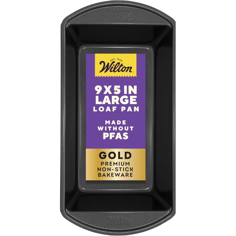 image:imageWilton Gold Premium NonStick WarpResistant Bakeware Made without PFAs Large Loaf Pan 925 x 525 in Packaging May Vary
