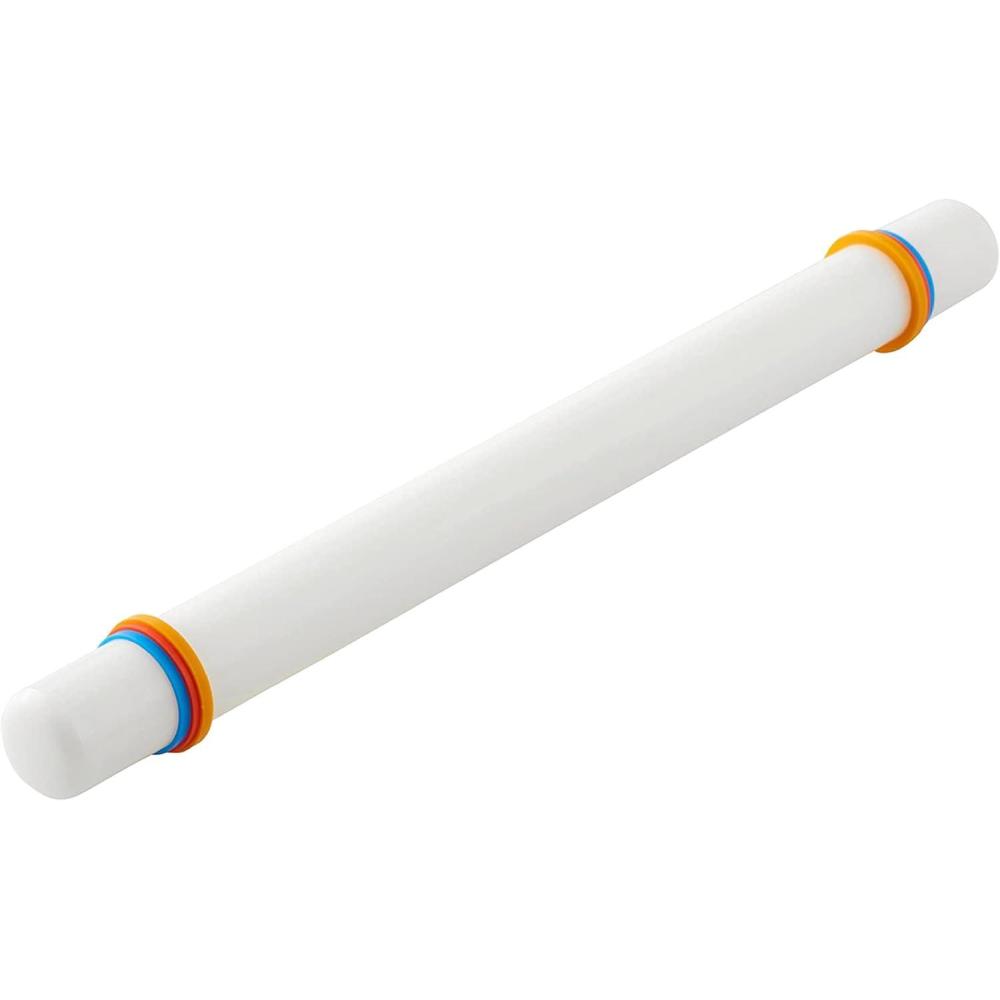 image:imageWilton Large Fondant Rolling Pin with Guide Rings Fondant Roller Ideal for Rolling Large Amounts of Fondant on Tiered Cakes 20Inch2 wRings