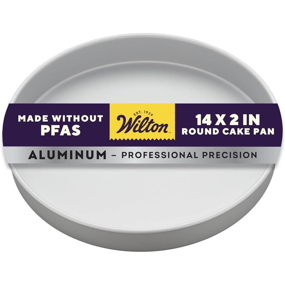 image:imageWilton Perforated Round Cake Pan Aluminum Bakeware for Crisp Edges Durable Even Heating RustResistant Professional Quality 14 x 2 in Package May Vary14 x 2 in Pack of 1