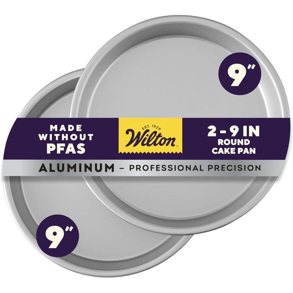 image:imageWilton Perforated Round Cake Pan Aluminum Bakeware for Crisp Edges Durable Even Heating RustResistant Professional Quality 14 x 2 in Package May Vary9 x 2 in Pack of 2