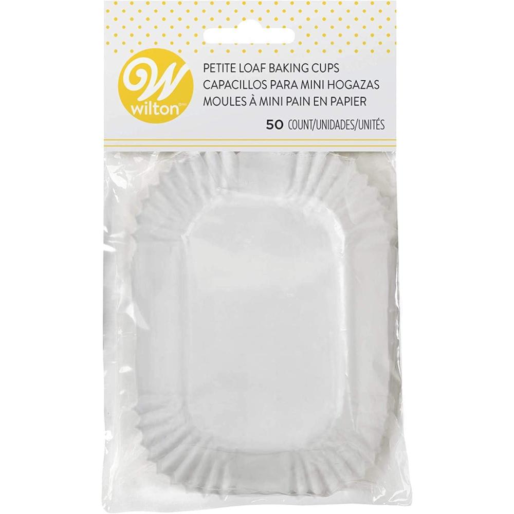 image:imageWilton Petite Loaf Baking Cups Mini Loaf Baking Cups with MicrowaveSafe Paper Ideal for Any Treats and Holding Candy and Nuts White