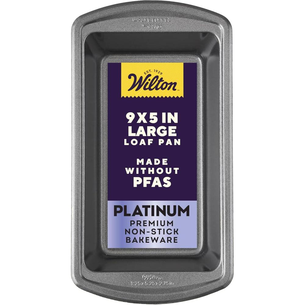 image:imageWilton Platinum NonStick 9 x 5 in Loaf Pan Stainless Steel Bakeware Made without PFAS Packaging May VaryLoaf Pan