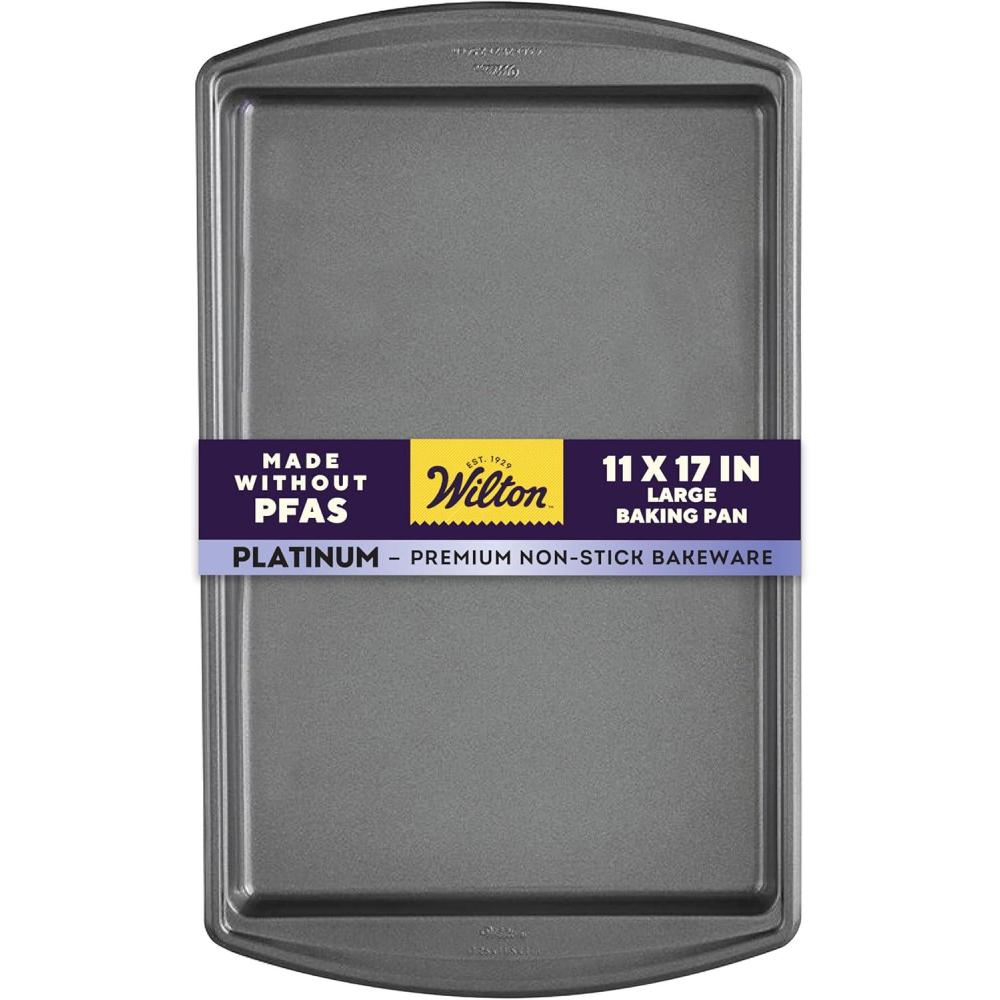 image:imageWilton Platinum Premium NonStick AntiWarp Bakeware Made without PFAs Large Baking Sheet 11x17 in1725 x 115 in