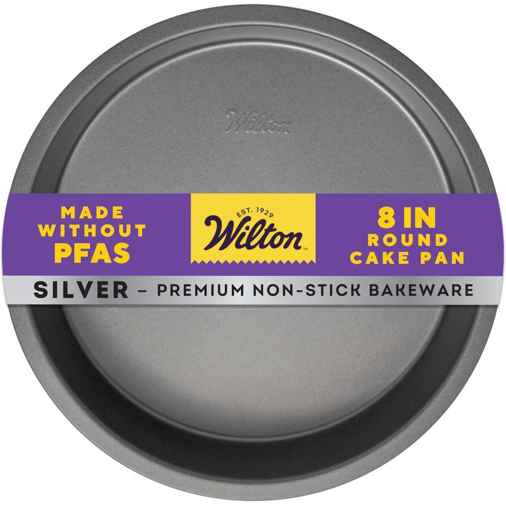image:imageWilton Silver Non Stick Round Cake Pan Steel Baking Pan for Layer Cakes Cheesecakes QuicheMade without PFAS Even Heating 8 Inch