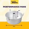 Wilton 10 Inch Angel Food Tube Cake Pan, Even Heating Aluminum Bakeware for Cakes, Made without PFAS, Packaging May Vary(10 inches)