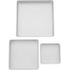 Wilton Aluminum Square 3-Piece Bakeware Set, Durable Anodized Bakeware for Tiered & Layered Cakes, Even Heating, Rust-Resistant, Professional Cake Baking Pans, 8 in, 12 in, 16 in, Packaging May Vary