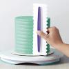 Wilton Comb Icing Smoother For Cake Decorating, Buttercream Frosting For Perfect Cakes, White And Purple Cake Scraper Smoother, 9×3 Inch, 3-Piece(Comb Set)