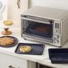 Wilton Diamond-Infused 4 Piece Nonstick Toaster Oven Baking Set, Navy Blue Bakeware for Small Batches, Durable & Metal Utensil Safe, Dishwasher Safe Baking Pan(Assorted/RNUM)