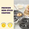 Wilton Gold Non-Stick 2 Piece Donut Pan Set, Stainless Steel Bakeware, Made without PFAS, Packaging May Vary(2 Pack)