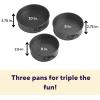 Wilton Gold Non-Stick 8,9,10 in Springform Cheesecake Pan Set, Stainless Steel Bakeware, Made without PFAs, Packaging May Vary