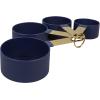 Wilton Navy Blue and Gold Measuring Cups, Measuring Spoons and Whisks Set, 10-Piece