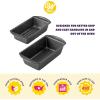 Wilton Perfect Results Premium Non-Stick Bakeware – Meatloaf Pan Set, Reduce the Fat and Kick Up the Flavor, 2-Piece Set(Gray)