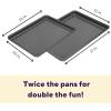 Wilton Silver 2- Piece Non-Stick Baking Sheet Set, Stainless Steel Bakeware for Baking and Roasting, Made without PFAS