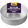 Wilton 10 in. Round Cake Pan, 3 in. Deep Aluminum Bakeware for Tall Cakes, Rust-Resistant, Even Heating, Professional Quality(10 inches)