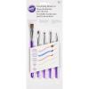 Wilton 2-Piece Dusting Brush Set – Apply Color Accent to Cakes with These two Brushes for Cake Decorating, Soft & Easy-To-Clean Baking Brushes(5-Pc.)