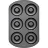 Wilton 6-Cavity Doughnut Baking Pan, Makes Individual Full-Sized 3 3/4″ Donuts or Baked Treats, Non-Stick and Dishwasher Safe, Enjoy or Give as Gift, Metal (1 Pan)(Black)