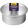 Wilton Aluminum Round Cake Pan, Durable Anodized Bakeware for Tiered & Layered Cakes, Even Heating, Rust-Resistant, Professional Cake Baking Pans, 4 x 2 in