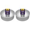Wilton Aluminum Round Cake Pan, Extra-Deep Bakeware for Layered Cakes, Durable, Even Heating, Rust-Resistant, Professional Quality, 8 x 3 in, Packaging May Vary(1 Count (Pack of 2))