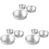 Wilton Aluminum Round Cake Pan Set, 3-Piece for Tiered Cakes, Durable, Even Heating, Rust-Resistant, Professional Bakeware, 4, 6, 8 in., Package May Vary(4×2 in  6×2 in  8×2 in (Pack of 3))