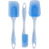 Wilton Easy Flex Silicone Spatula Set – Your Versatile Tools for Mixing, Folding, Scraping, Cooking, Frosting and Serving, Blue, 3-Piece(3-piece)