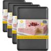 Wilton Easy Layers Sheet Cake Pan, Rectangle Sheet Pan, 2-Piece Baking Sheets Set, Steel(2-Pc. (Pack of 4))