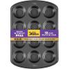 Wilton Gold Non-Stick 12 -Cup Muffin Pan, Stainless Steel Bakeware, Made without PFAS, 10.5 x 15 x 1.4 in, Packaging May Vary(Standart: 10.5 x 15 x 2 in. 12-cup pan)
