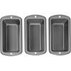 Wilton Loaf Tin, Large, Recipe Right, Non Stick, 23.5cm x 13.3cm (9.25in x 5.25in), Steel(Mini 5.75 x 3 in.  3 Pack)