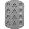 Wilton Non-Stick Christmas Cookie Shapes Pan, 12-Cavity (Gingerbread Man, Tree, Snowman)