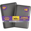 Wilton Silver 2- Piece Non-Stick Baking Sheet Set, Stainless Steel Bakeware for Baking and Roasting, Made without PFAS