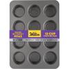 Wilton Silver Non Stick 12 Cup Muffin Pan, Cupcake and Muffin Tin for Baking and Brunch, Made without PFAS, Durable Steel