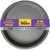 Wilton Silver Non Stick Round Cake Pan, Steel Baking Pan for Layer Cakes, Cheesecakes, Quiche,Made without PFAS, Even Heating, 8 Inch