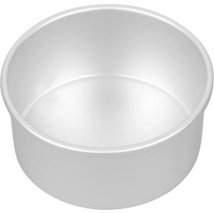 Wilton 10 in. Round Cake Pan, 3 in. Deep Aluminum Bakeware for Tall Cakes, Rust-Resistant, Even Heating, Professional Quality(6 inches)