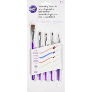 Wilton 2-Piece Dusting Brush Set – Apply Color Accent to Cakes with These two Brushes for Cake Decorating, Soft & Easy-To-Clean Baking Brushes(5-Pc.)