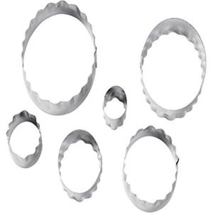 Wilton 6-Piece Nesting Fondant Double Sided Cut Out Cutters, Oval