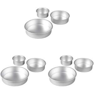 Wilton Aluminum Round Cake Pan Set, 3-Piece for Tiered Cakes, Durable, Even Heating, Rust-Resistant, Professional Bakeware, 4, 6, 8 in., Package May Vary(4×2 in  6×2 in  8×2 in (Pack of 3))