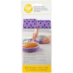 Wilton Bake-Even Cake Pan Strips – Use Cake Strips on Baking Pans for Evenly Baked Cakes, 6-Piece Set, (2) 35 x 1.5-Inch, (2) 25 x 1.5-Inch and (2) 10 x 1.5-Inch(2-Pc.)