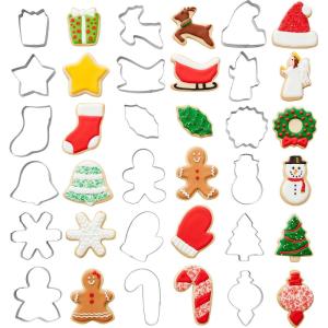Wilton Christmas Cookie Cutter Set, Holiday Baking & Decorating for Gingerbread & Sugar Cookies, 18 Piece, Metal