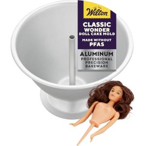 Wilton Classic Wonder Mold Cake Pan, Aluminum Shaped Bakeware for Doll Cakes, Durable, Even Heating, Rust-Resistant, Includes Heating Rod, Packaging May Vary(Wonder Mold Kit)