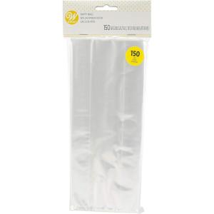 Wilton Clear Treat Party Bags, 4 x 9.5 in., 150 Pack(150 Count (Pack of 1))